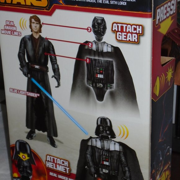HASBRO, STAR WARS, ANAKIN TO DARTH VADER DOLL/FIGURE, ANIMATED/LIGHTS/SOUND, NEW - Picture 15 of 16